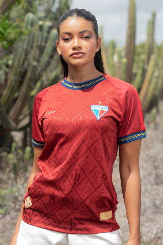 Camisa Copa do Nordeste Fortaleza Feminina Vermelha 2026 Volt