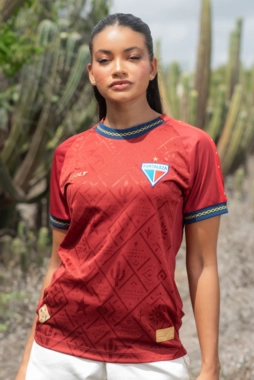 Camisa Copa do Nordeste Fortaleza Feminina Vermelha 2026 Volt