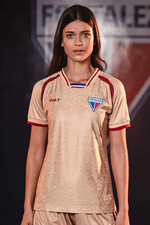 Camisa Glória Goleiro Fortaleza 2026 Mustard Gold Feminina Volt