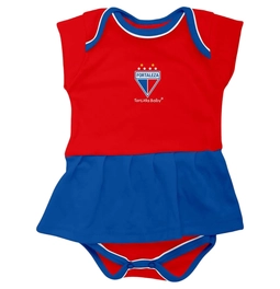 Body Vestido Fortaleza Esporte Clube Azul e Vermelho