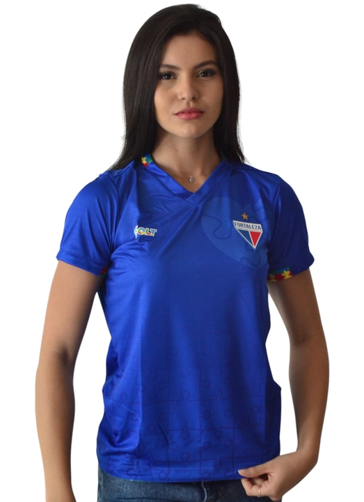 Camisa Autismo Fortaleza 2024 Azul Feminina  Volt