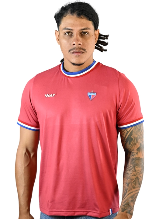 Camisa Viagem Colab Fortaleza Volt Vermelha