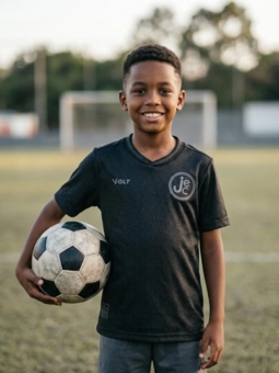 Camisa Consciencia Negra Jec Infanto Juvenil Preto 2025 Volt