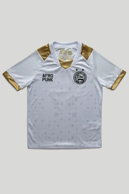 Camisa Novembro Negro AFROPUNK 2025 Esporte Clube Bahia Infanto Juvenil Branca