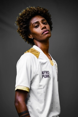 Camisa Novembro Negro AFROPUNK 2025 Esporte Clube Bahia  Feminina Branca