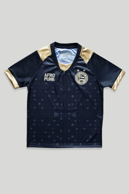 Camisa Novembro Negro AFROPUNK 2025 Esporte Clube Bahia Infanto Juvenil Preta