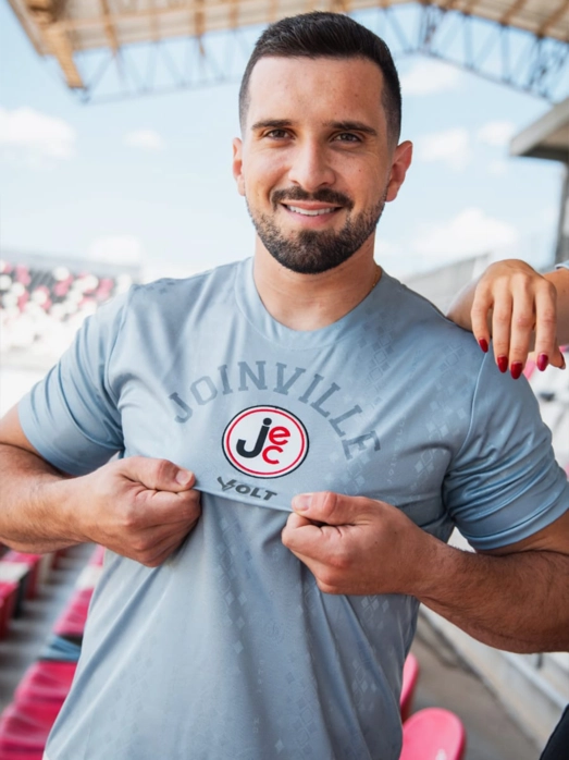 Camiseta Jogo 1 Jec Masculino Cinza 2026 Volt