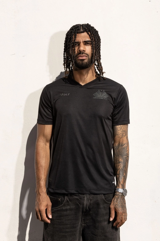 Camisa Attack 2 Criciúma Esporte Clube Masculina Preta Volt