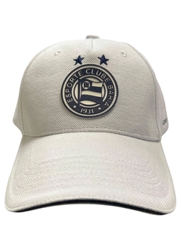 Boné Esporte Clube Bahia Branco Escudo Azul