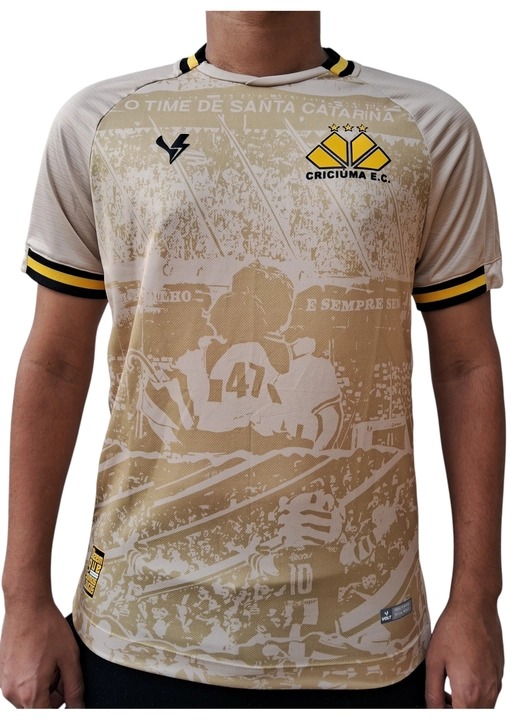 Camisa Jogo 4 Criciúma 2024 Bege Masculino Volt