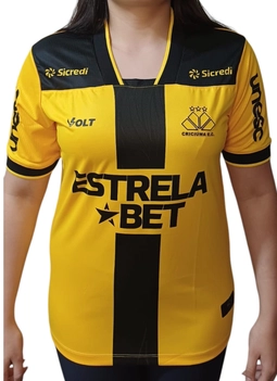 Camisa Jogo 4 Criciúma 2025 Amarela e Preta Feminina Volt