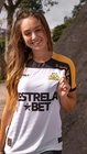 Camisa Jogo 2 2025 Com Patrocínio Criciúma Feminina Branca Amarela e Preta
