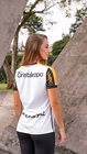 Camisa Jogo 2 2025 Com Patrocínio Criciúma Feminina Branca Amarela e Preta