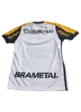 Camisa Jogo 2 2025 Com Patrocínio Criciúma Infanto Juvenil Branca Amarela e Preta