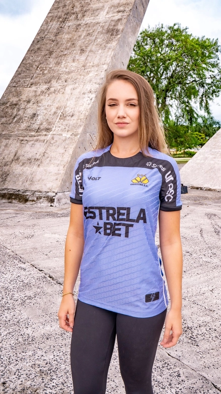 Camisa Goleiro Jogo 2 2025 Com Patrocínio Criciúma Feminina Roxa