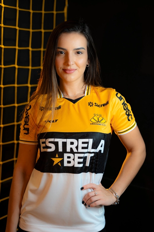 Camisa Jogo 1 2025 Com Patrocínio Criciúma Feminina Tricolor