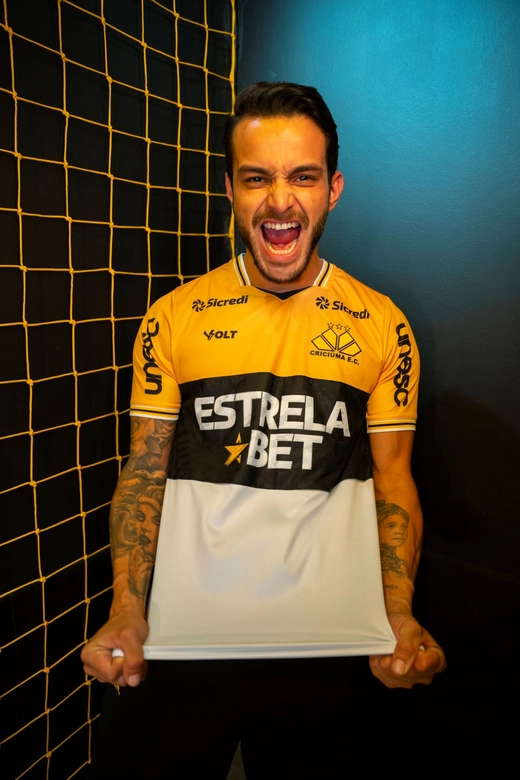 Camisa Plus Jogo 1 2025 Com Patrocínio Criciúma Masculino Tricolor
