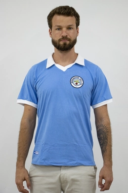 Camisa Manchester City Retrô 1970 Azul