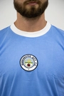 Camisa Manchester City Retrô 1972 Nº 10 Azul