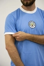 Camisa Manchester City Retrô 1972 Nº 10 Azul