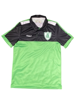 Polo Treinador 2 América Futebol Clube Masculino Preto e Verde Volt