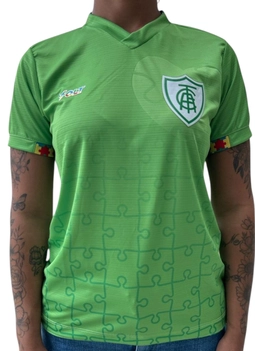 Camisa Autismo América Futebol Clube Feminina  Verde Volt
