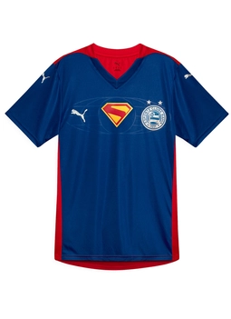 Camisa Superman 2025 Esporte Clube Bahia Puma Azul e Vermelha Infanto Juvenil