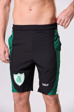 Bermuda Anos 90 América Futebol Clube Masculino Verde, Preto e Branco Volt
