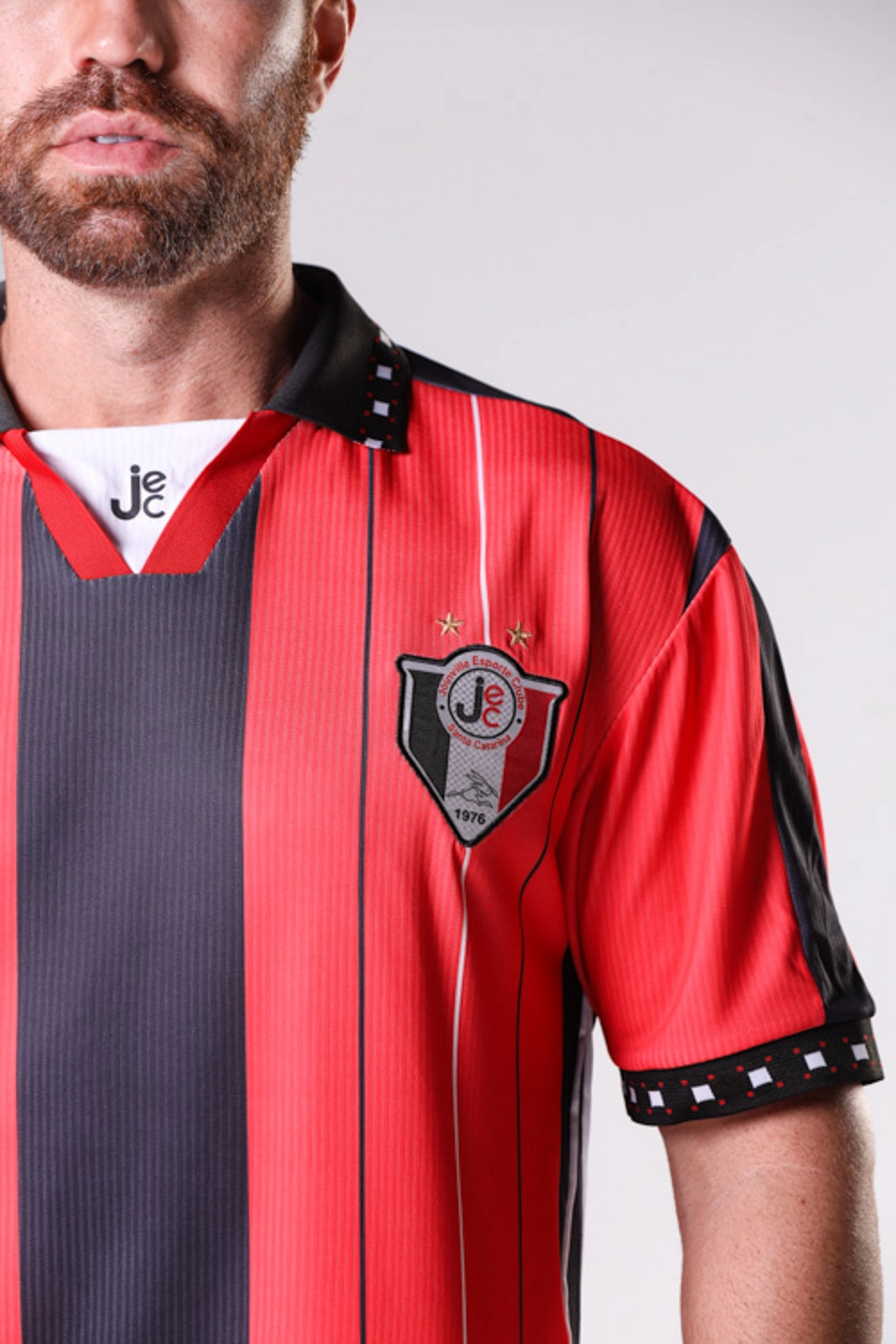 Camisa Anos 90 JEC Masculina Preto e Vermelho Volt - Joinville Store