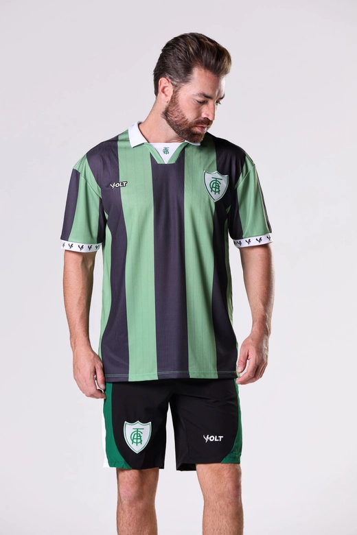 Camisa Anos 90 América Futebol Clube Masculino Verde e Preto  Volt