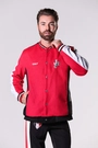 Jaqueta College Anos 90 JEC Masculina Preto e Vermelho Volt