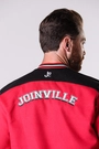 Jaqueta College Anos 90 JEC Masculina Preto e Vermelho Volt