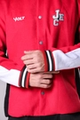 Jaqueta College Anos 90 JEC Masculina Preto e Vermelho Volt