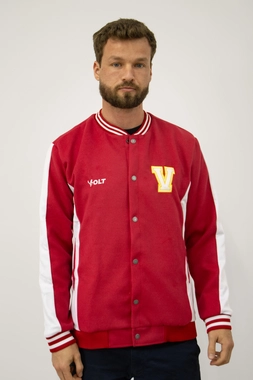 Jaqueta College Anos 90 Vila Nova Vermelho Volt