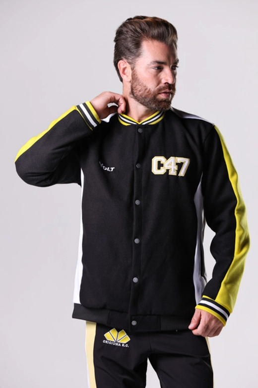 College Masculina Jaqueta College Amarela Moletom College Moletom