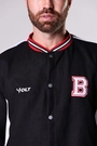 Jaqueta College Anos 90 Botafogo Futebol Clube Masculino Preto, Branco e Vermelho Volt
