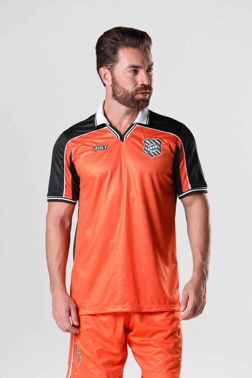 Camisa Plus Goleiro 3 2025 Figueirense Futebol Clube Masculina Laranja Volt