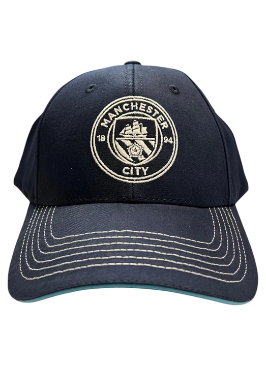 Boné Manchester City Com Escudo Banco