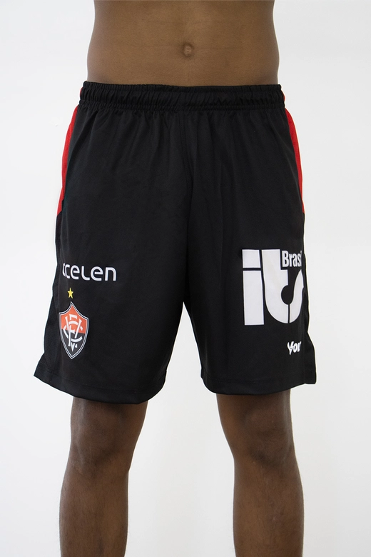 Calção Jogo 1 e 3 2024 Esporte Clube Vitória Masculino Preto Volt